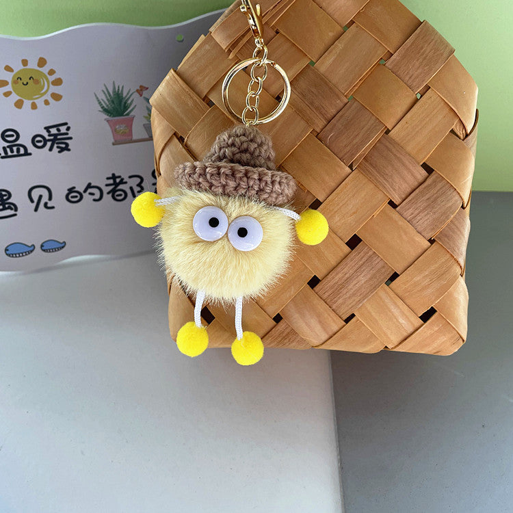 Wholesale cute cute little briquettes plush doll doll keychain